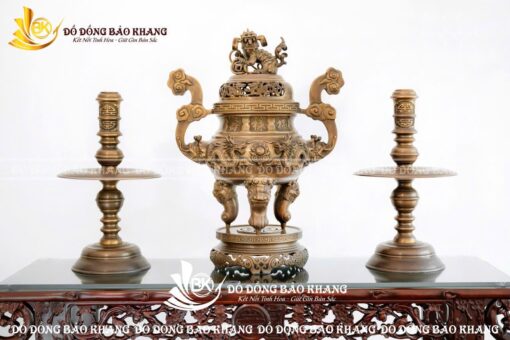 Bộ Tam Sự Đỉnh Nến Rồng Chầu