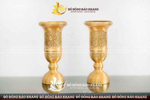 đôi ống đựng nhang bằng đồng