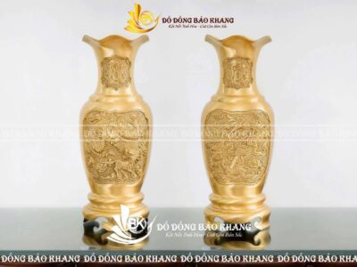 Lọ Hoa Long Ly Bằng Đồng