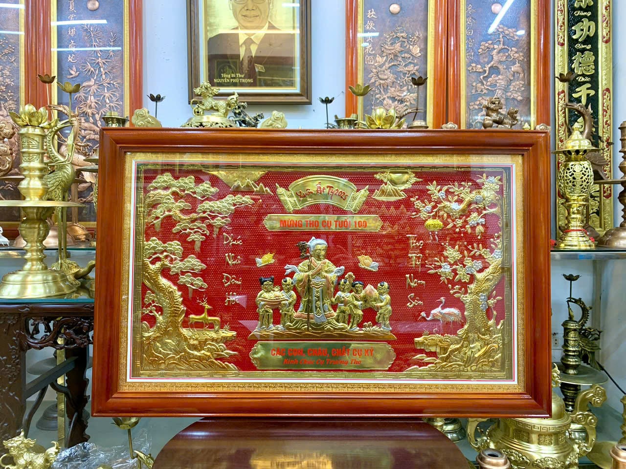 Tranh Mừng Thọ Ông Bà Xuân Bính Ngọ 2026