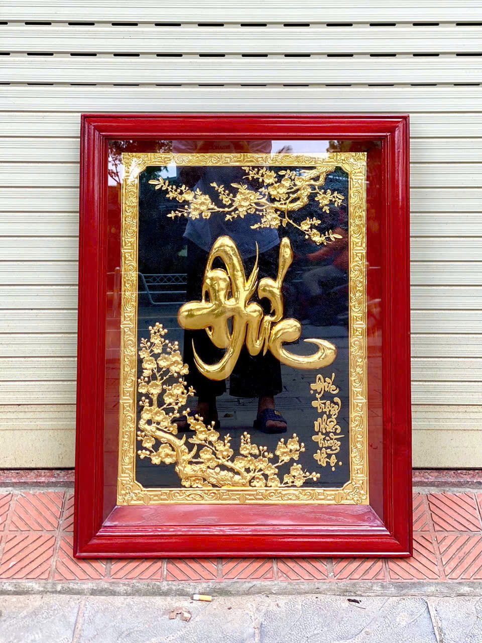 1 Tranh chữ Đức bằng đồng dát vàng 9999 ( 50*70cm)