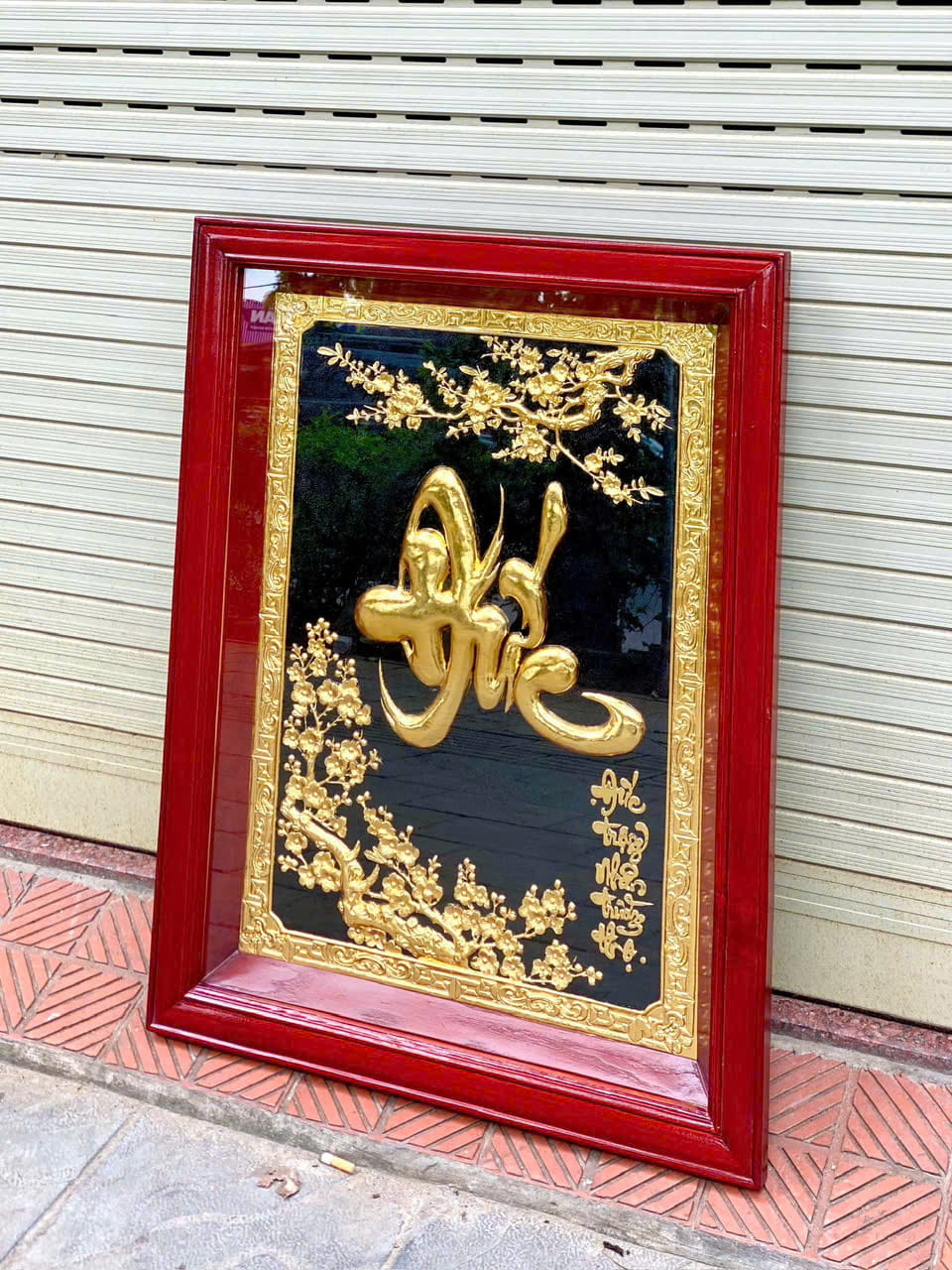 2 Tranh chữ Đức bằng đồng dát vàng 9999 ( 50*70cm)