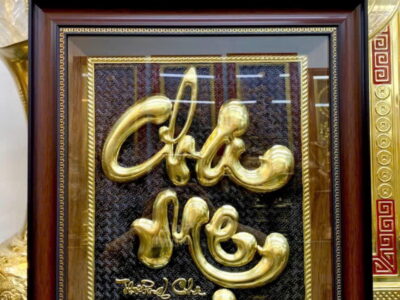 Tranh Cha Mẹ bằng đồng kích thước 38x54 (cm)